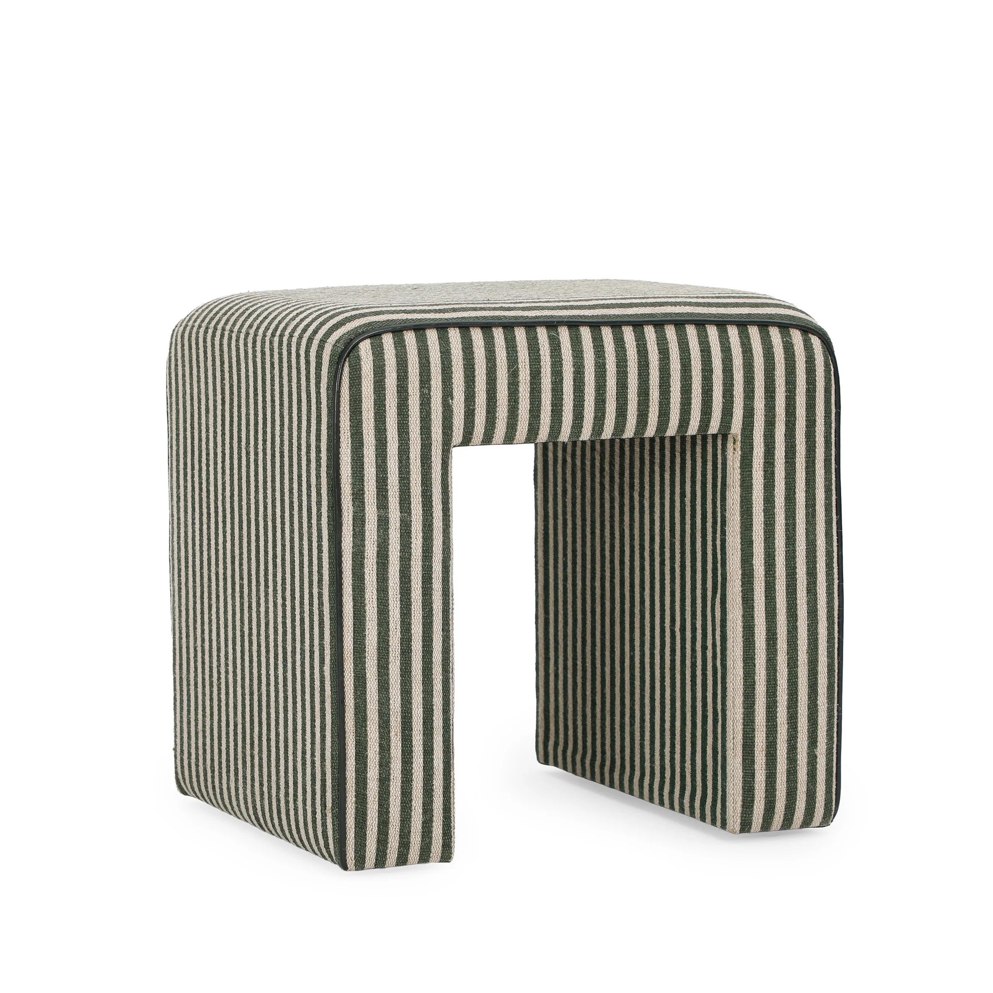 Byron Square Cotton Jute Ottoman | TOV Furniture