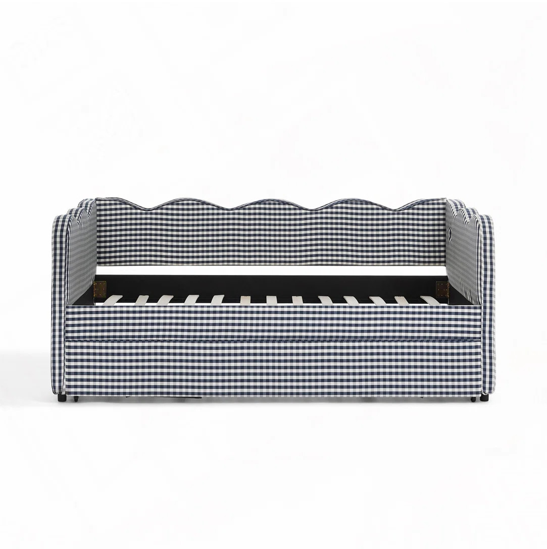 Cozy Gingham Daybed with Trundle | Wayfair North America