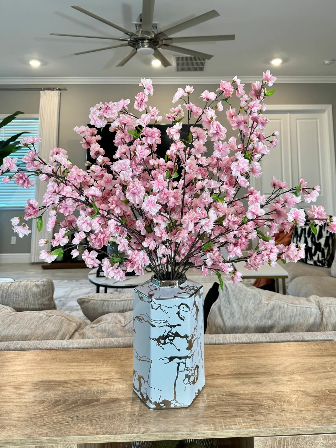 Silk Cherry Blossom Flower Branches Pink, Three 36 Inch Blossom Branches, Wedding, Party, Event, ... | Etsy (US)