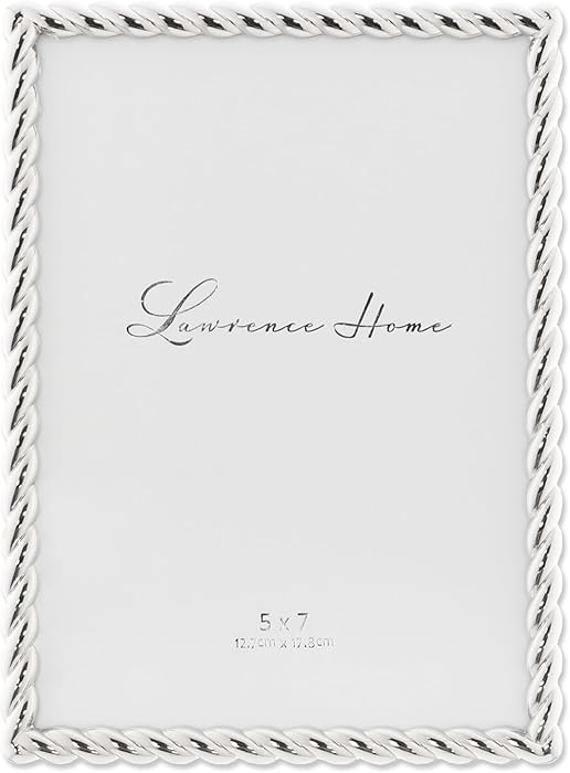 Lawrence Frames Rope Design Metal Frame, 5x7, Silver | Amazon (US)