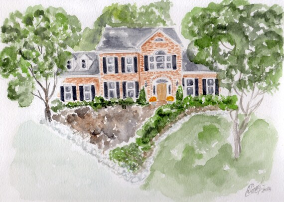 Custom Watercolor House Illustrations - Etsy | Etsy (US)