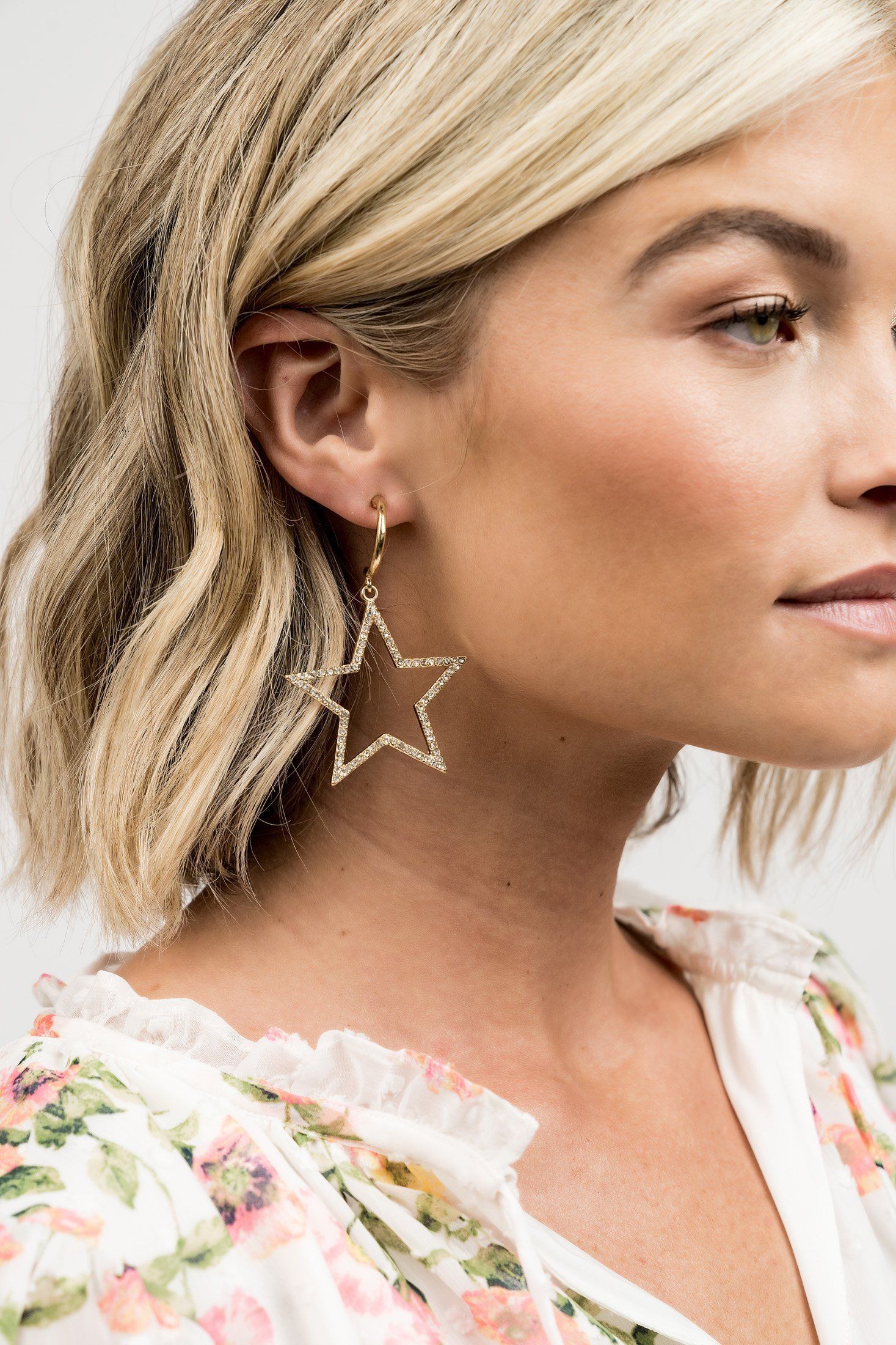 Pave Star Earring - Gold | Rachel Parcell