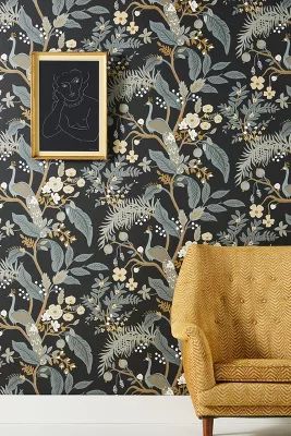 Rifle Paper Co. Peacock Wallpaper | Anthropologie (US)