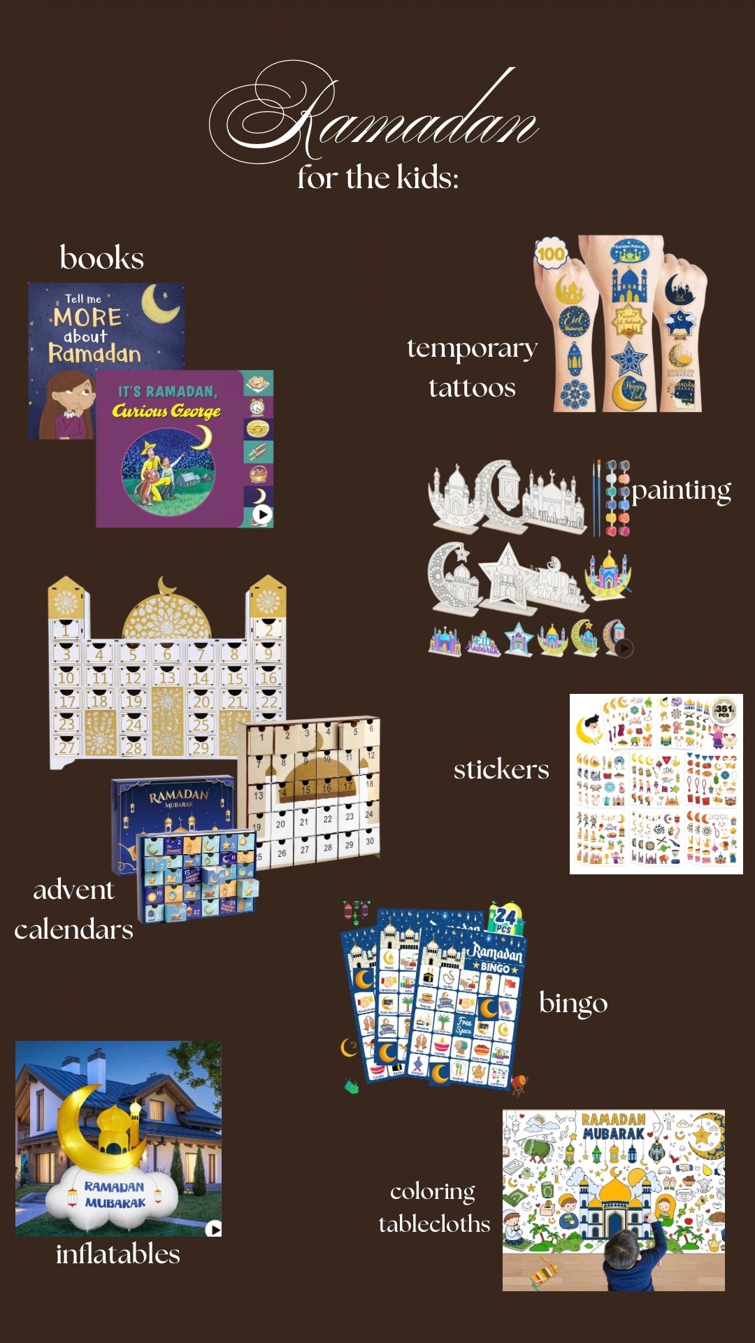 A bunch of kids favorites for Ramadan! Activities, books, advent calendars, and more! I hope you guys enjoy these finds! 

#LTKFindsUnder50 

#LTKBaby #LTKKids