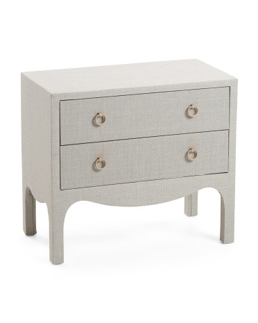 27x15x24 Linen Two Drawer Swoop Side Table | Bedroom | Marshalls | Marshalls
