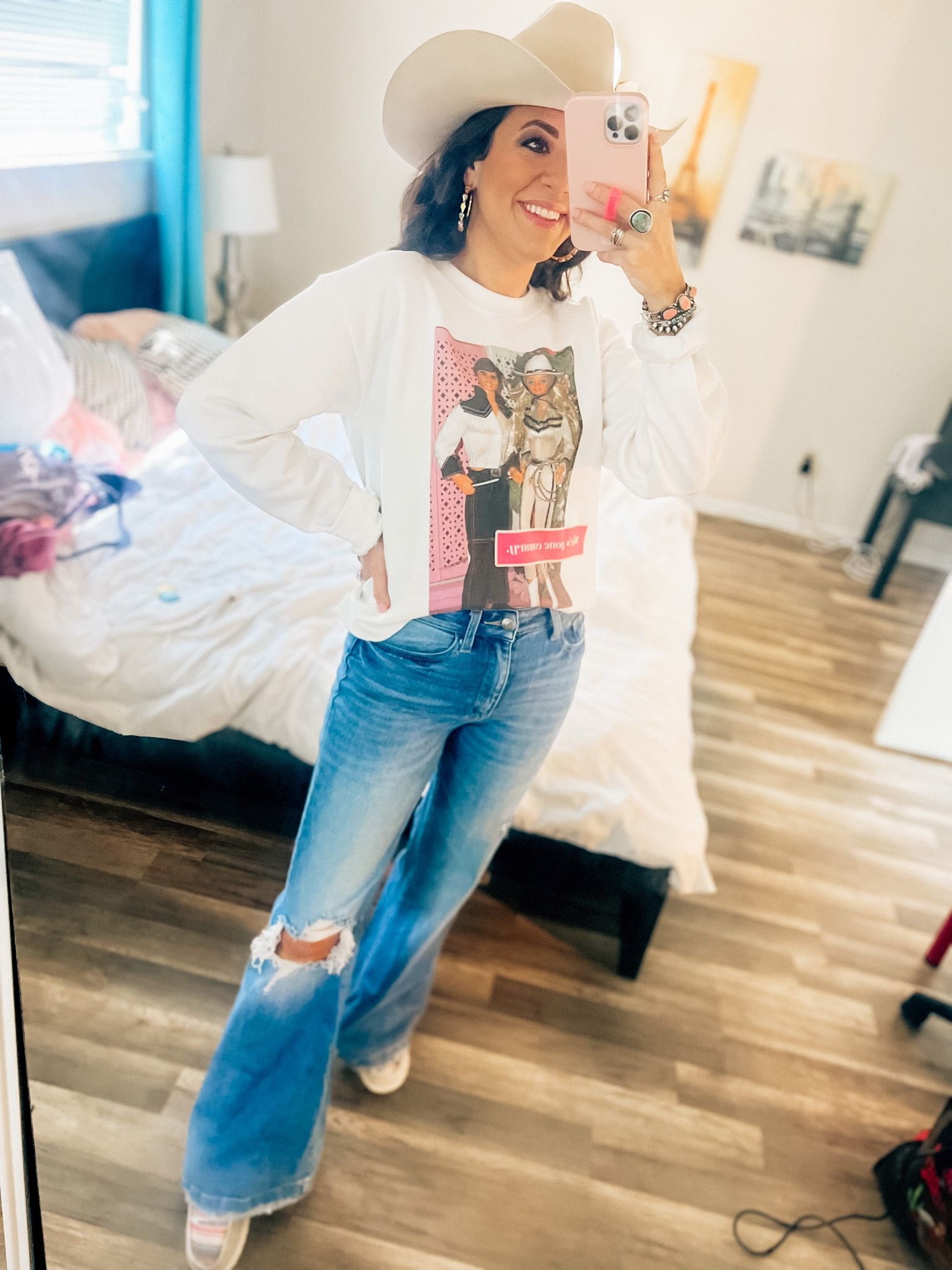 Rodeo outfit - she’s gone country - pink lily denim jeans - cowboy hat - western fashion 

#LTKunder50 #LTKstyletip #LTKshoecrush