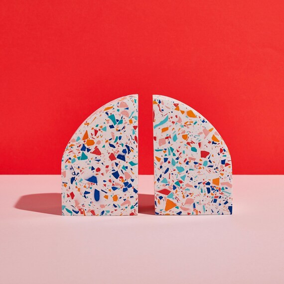Royal Arch Terrazzo Jesmonite Bookend | Etsy (US)