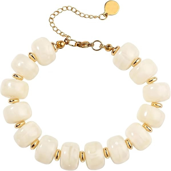 Chunky Beaded Bracelets for Women Colorful Statement Bracelet | Amazon (US)