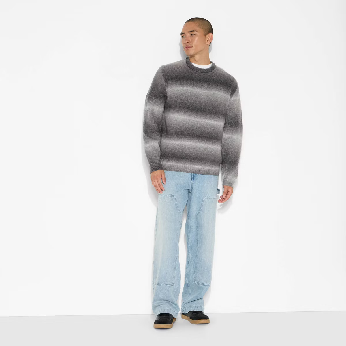 Men's Oversized Crewneck Sweater - Original Use™ Heathered Gray S | Target