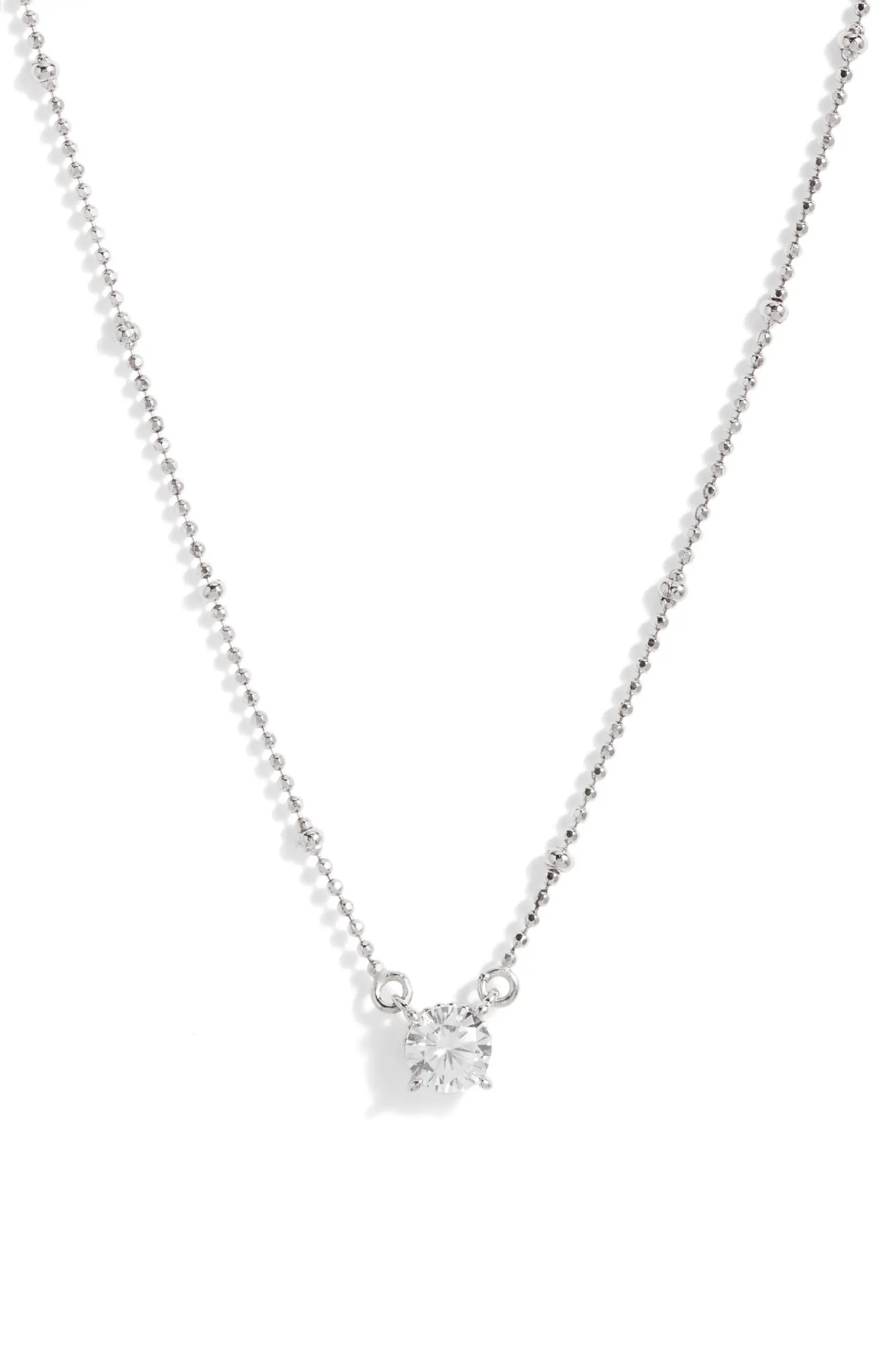Nordstrom Demi Fine Solitaire Cubic Zirconia Necklace | Nordstrom | Nordstrom