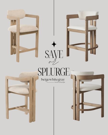 Save or splurge?? Check out these designer looking counter stool that are identical to the Arhaus version but the look alike is from Marshalls 

#LTKHome