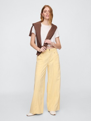 Mid Rise SuperSoft Baggy Utility Jeans | Gap Factory