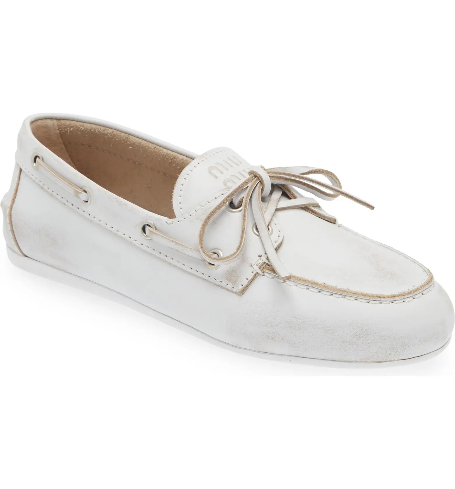 Miu Miu Boat Shoe (Women) | Nordstrom | Nordstrom