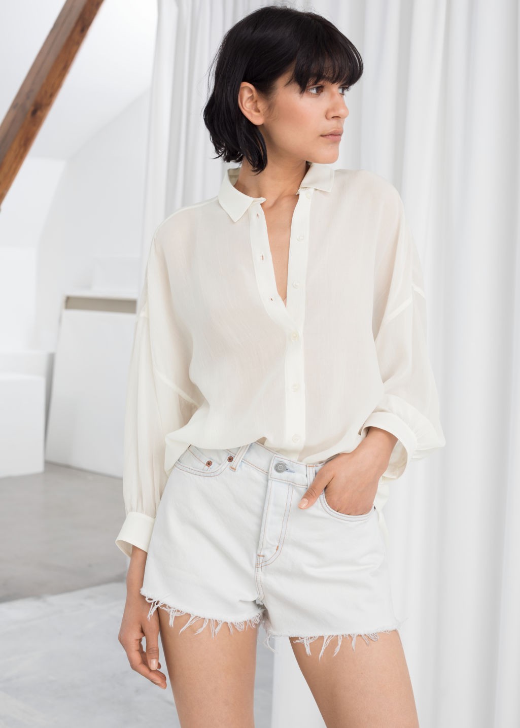 Lyocell Blend Button Up Shirt | & Other Stories (EU + UK)