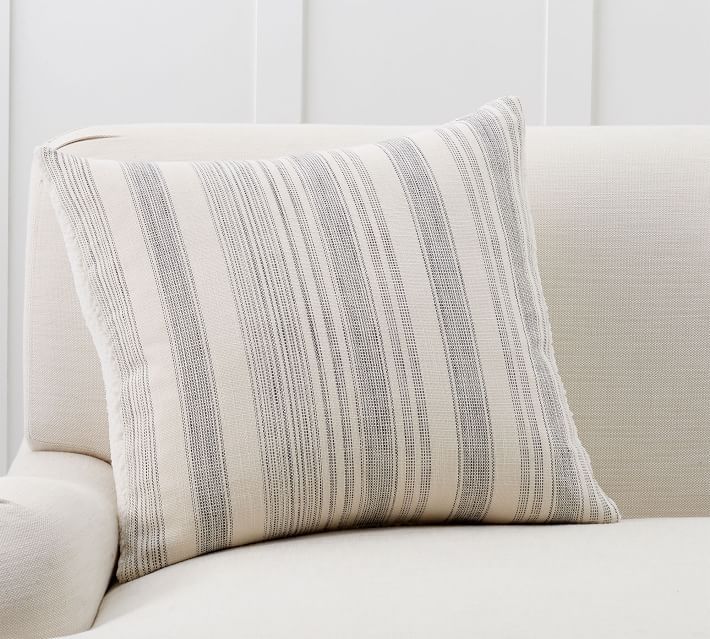 Hawthorn Stripe Sherpa Back Pillow Cover | Pottery Barn (US)