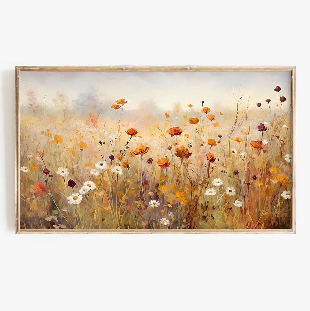 Autumn Wildflowers Frame Tv Art | Fall Art for Tv | Autumn Decor Digital Download for Frame TV Ar... | Etsy (US)