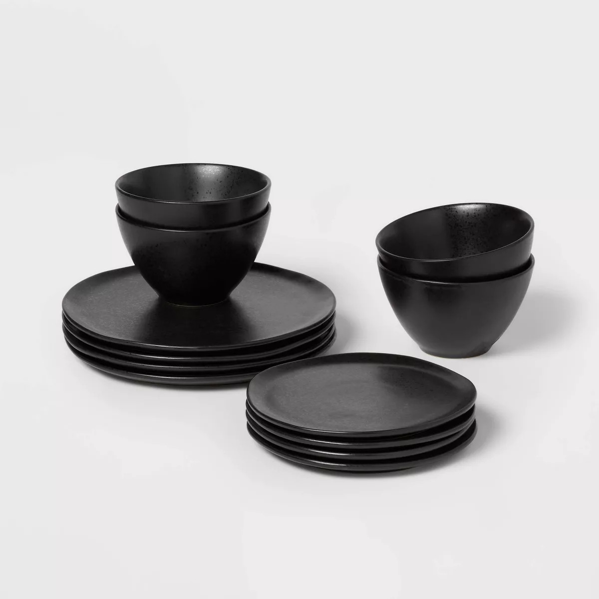 12pc Earthenware Houlton Dinnerware Set Black - Threshold™ | Target