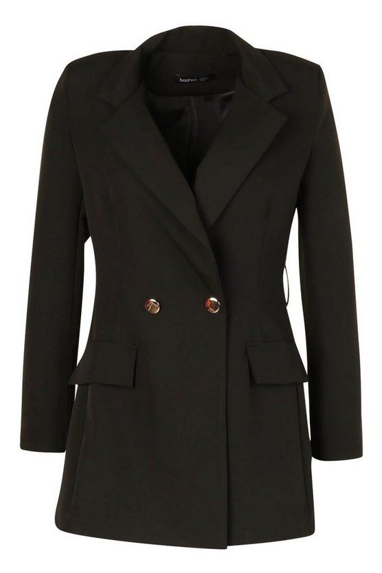 Petite Belt Detail Double Breasted Blazer | Boohoo.com (US & CA)