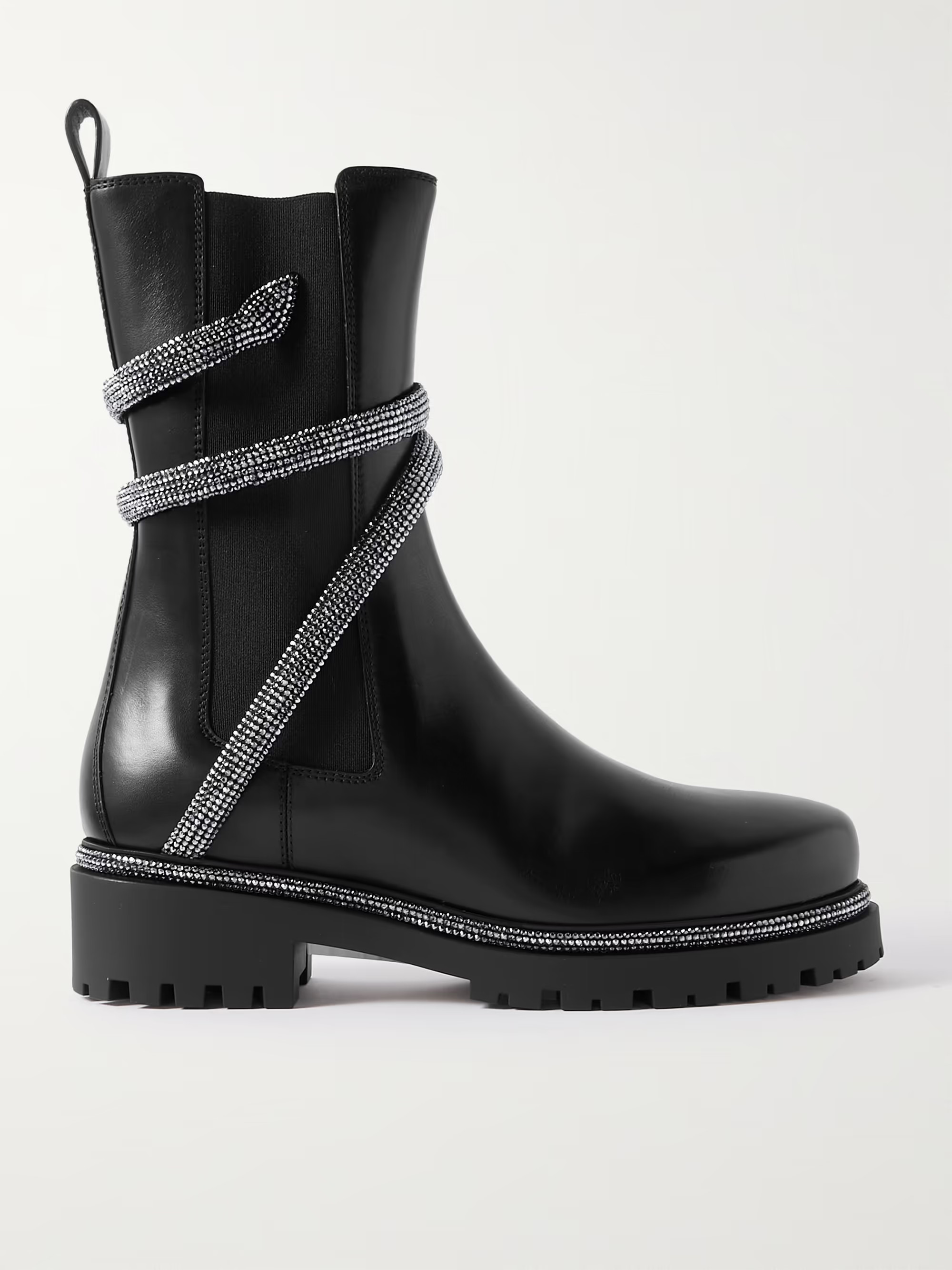 Cleo crystal-embellished leather Chelsea boots | NET-A-PORTER (US)