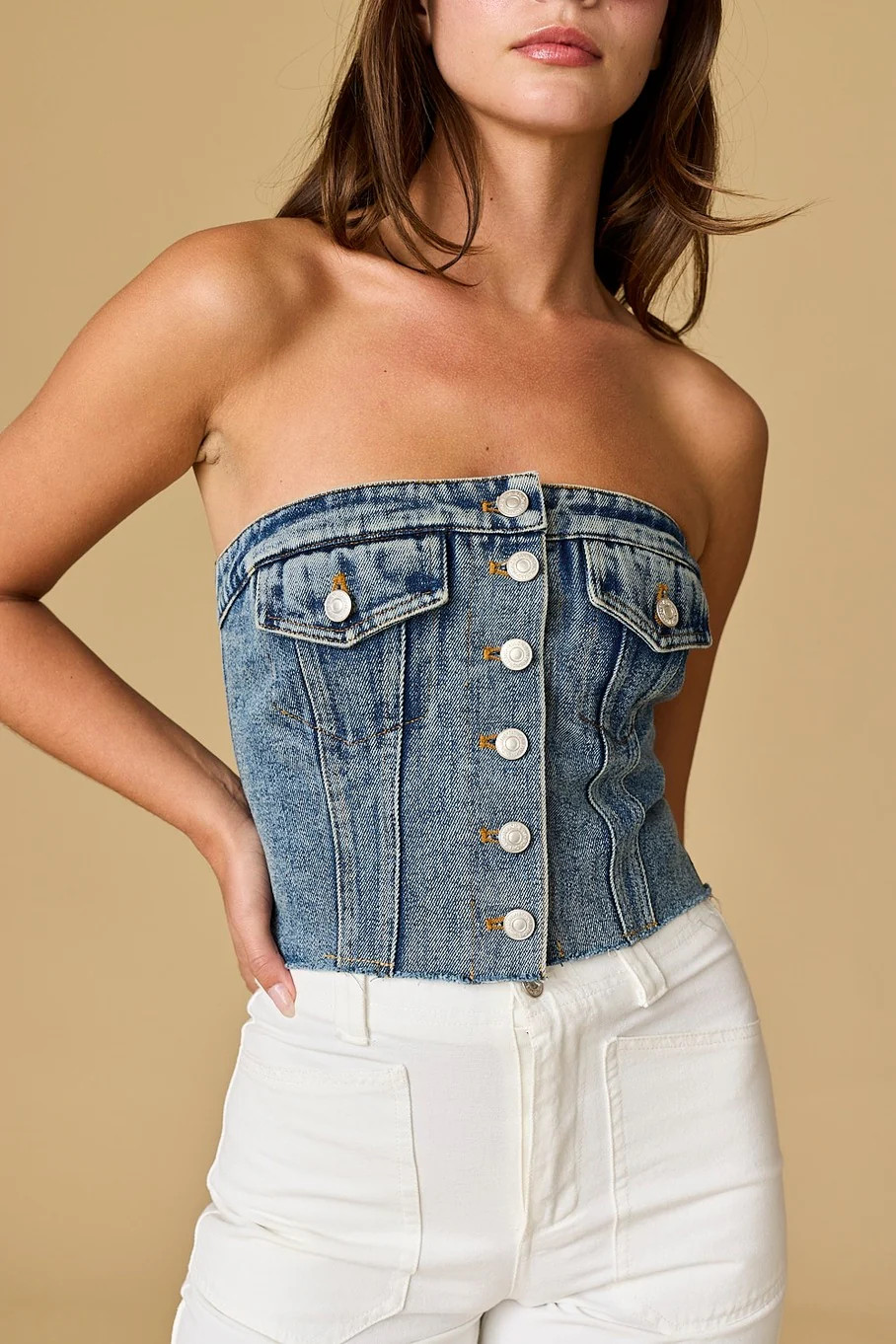 DENIM DAZE TUBE TOP | Harper's Den