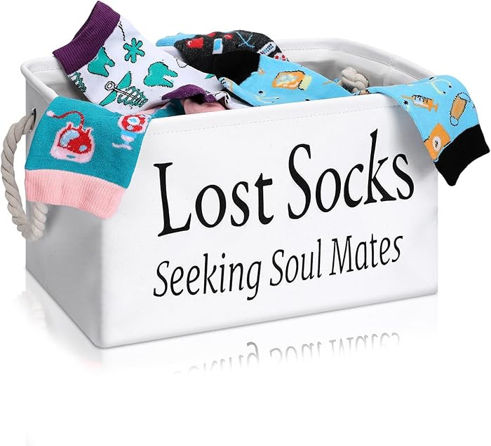 Lost Socks Basket for Laundry Room Lost Socks Sign Bin Farmhouse Laundry Room Decor and Accessori... | Amazon (US)