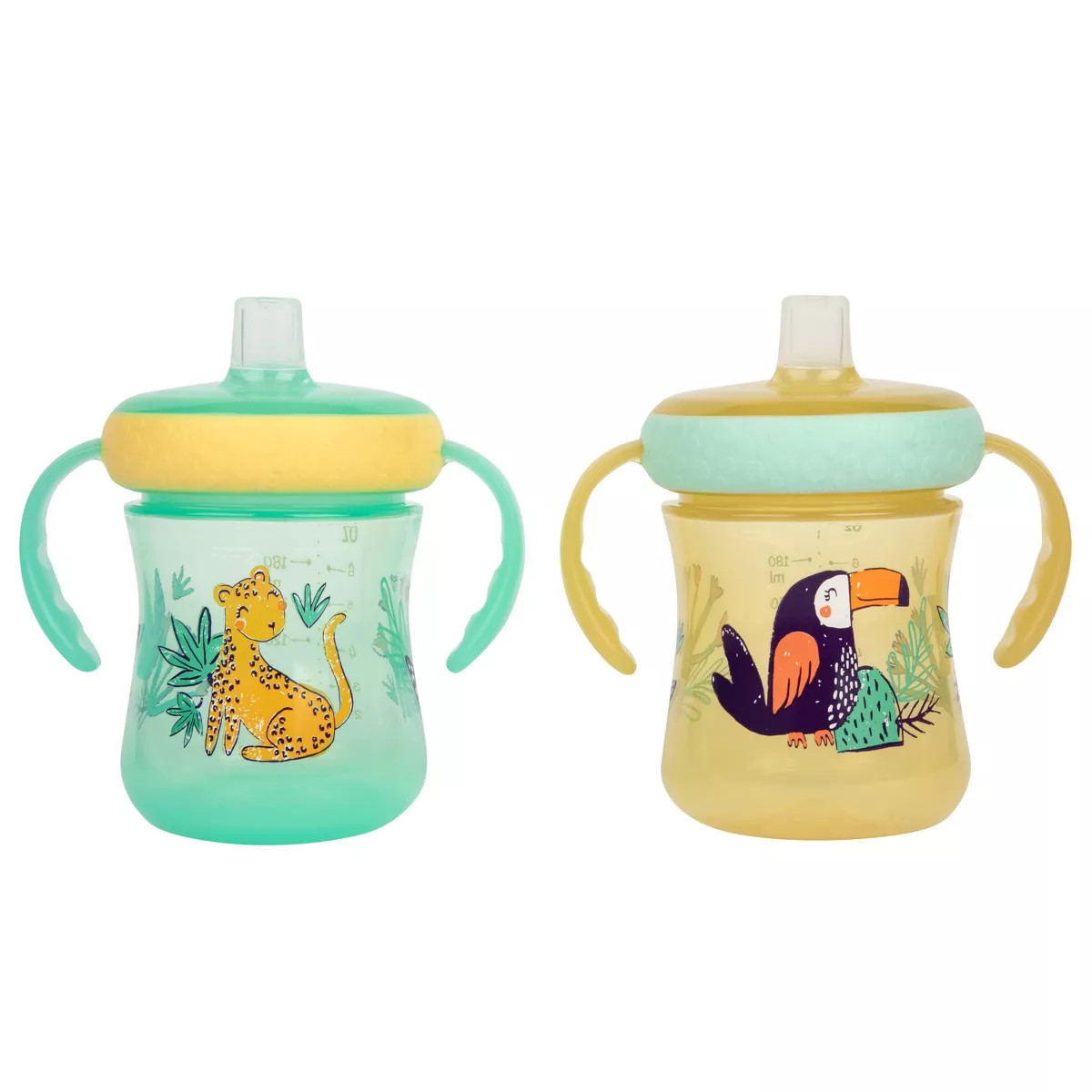 The First Years Soft Spout Trainer Cups - Rainforest - 2pk/7oz | Target
