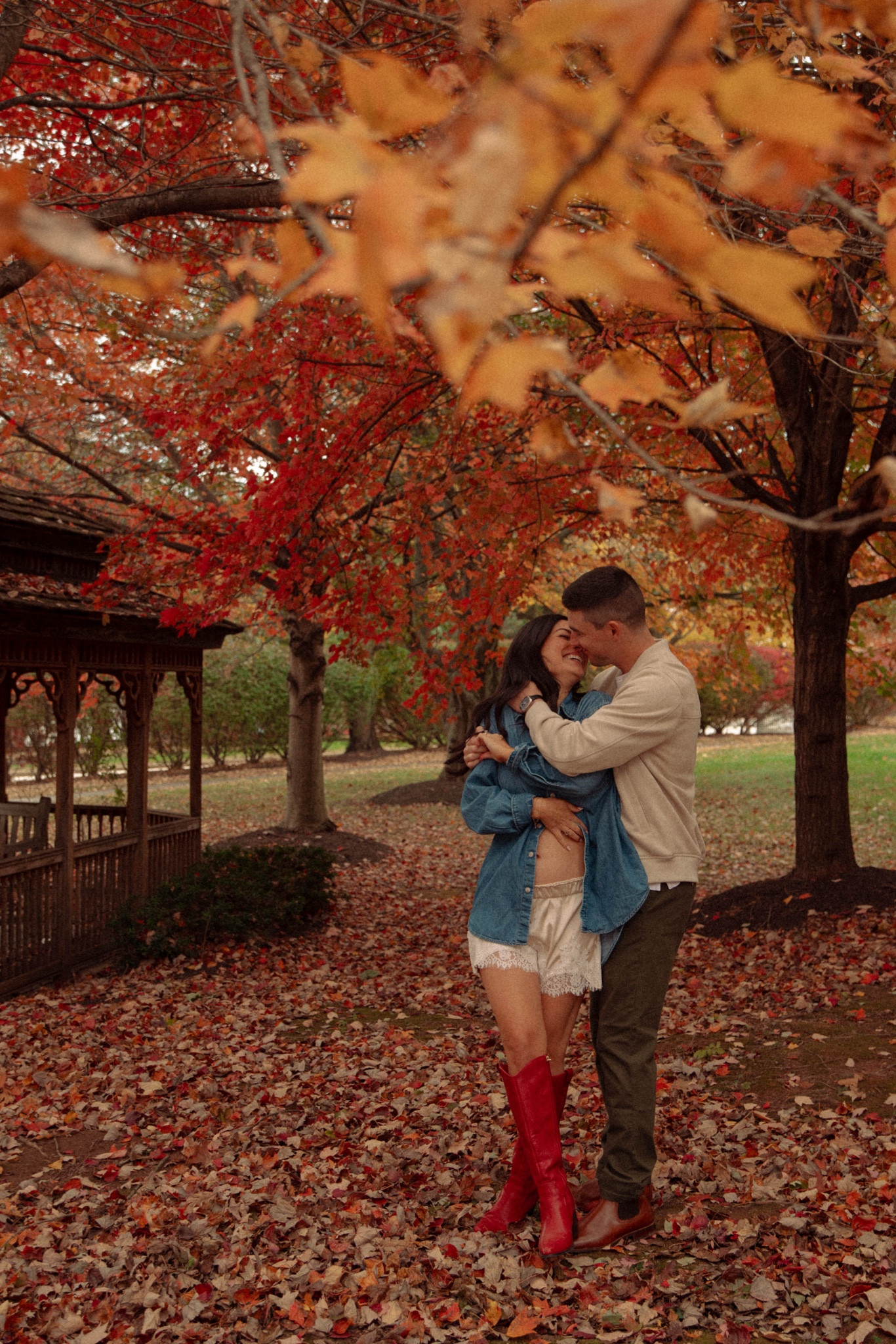 Denim & lace 🤍
Wearing an xs in the denim to o & small in the shorts. 

#LTKSeasonal #LTKHoliday #LTKFindsUnder100