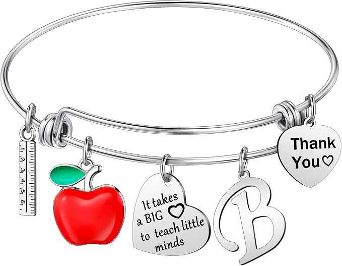 MTLEE Teacher Appreciation Bangle Gifts for Women, Valentines Graduation Thank You Teacher Gifts ... | Amazon (US)