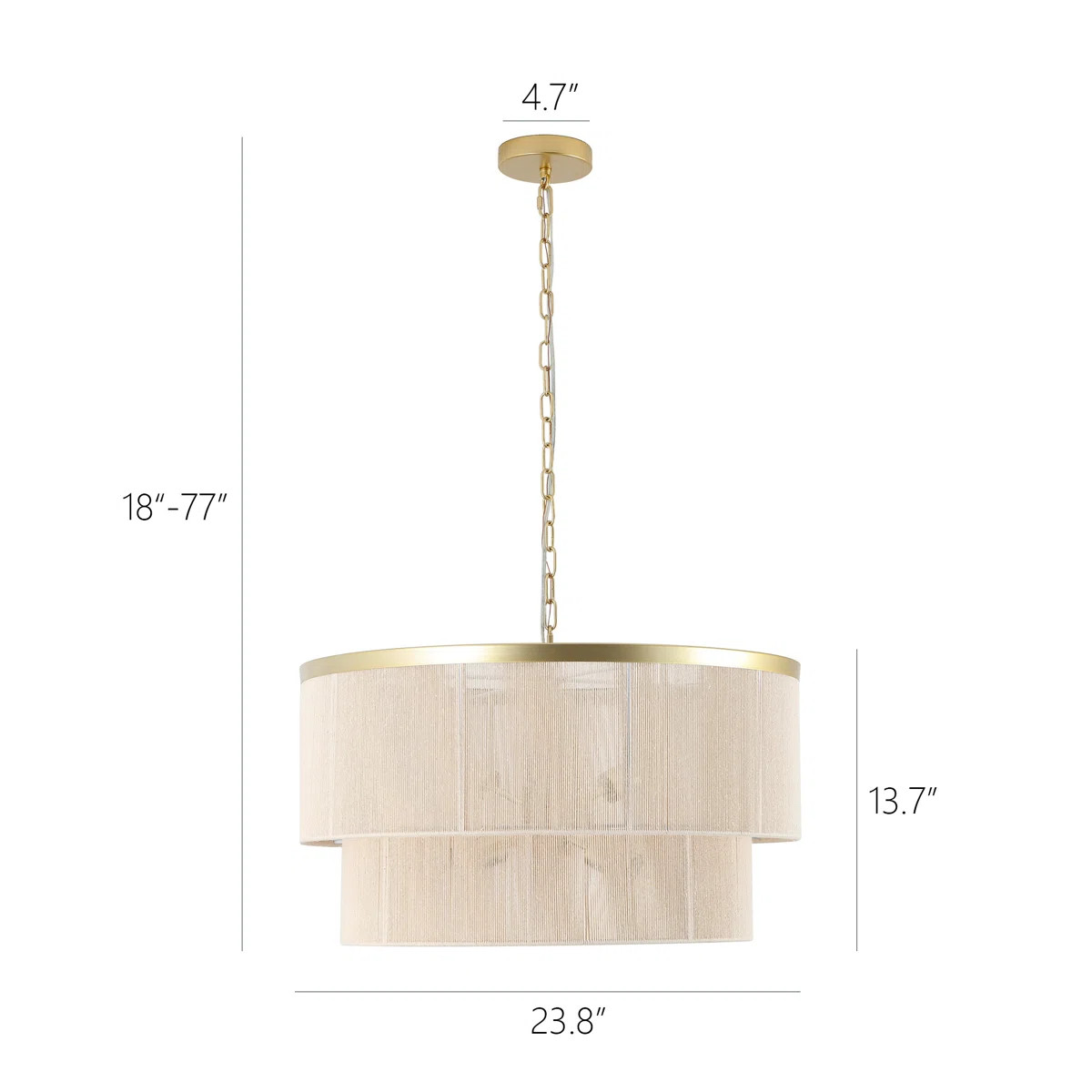 24" 6-Light Dimmable Drum Chandelier | Wayfair North America