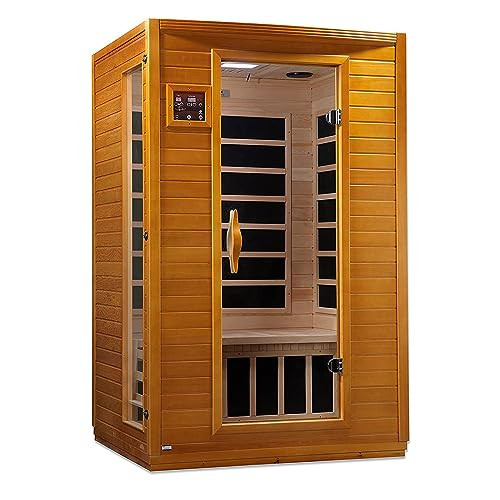 Dynamic Andora 2 Person Low EMF 6 Heating Panel Infrared Therapy Wood Dry Heat Sauna with Bluetoo... | Amazon (US)
