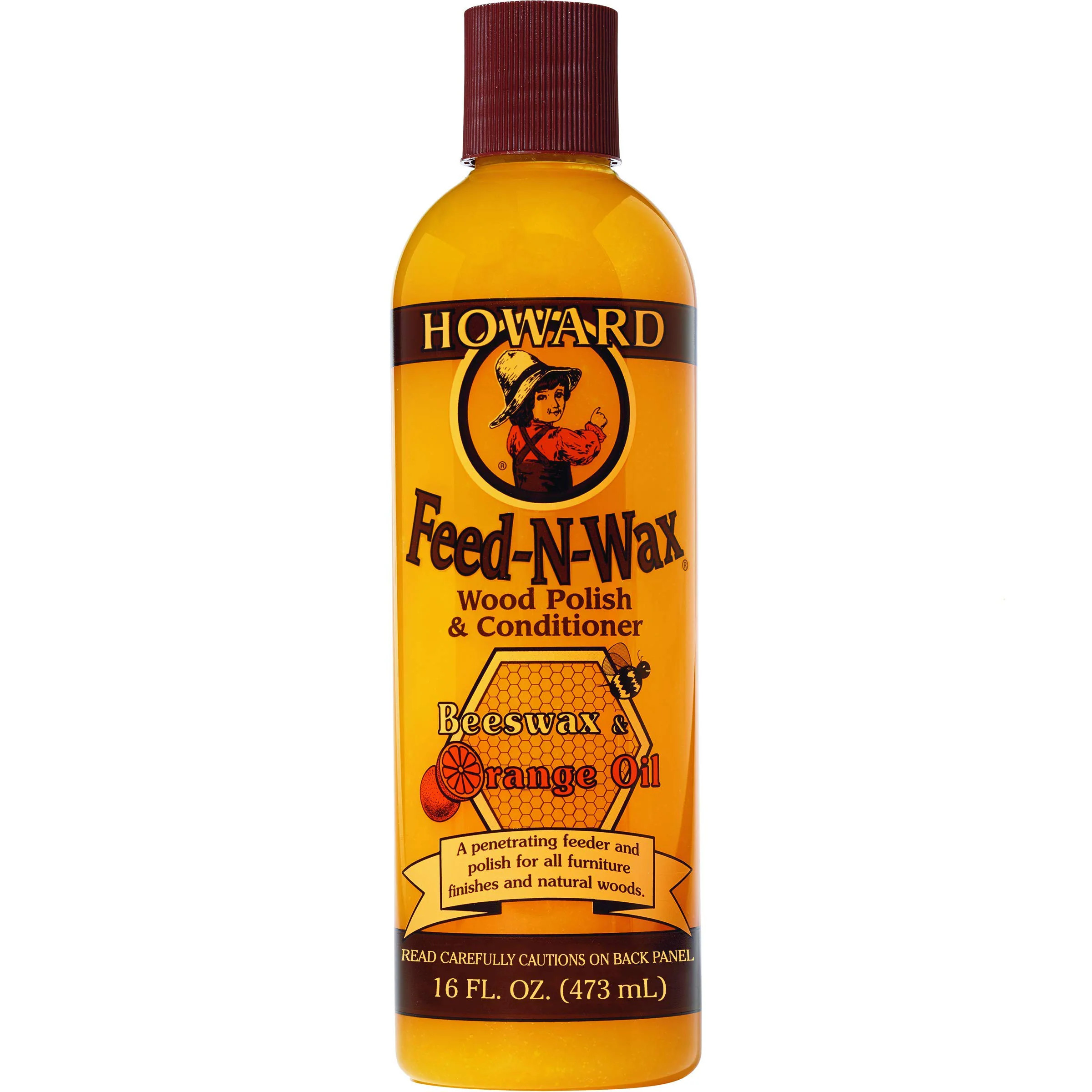 Howard Products Beeswax Wood Polish Conditioner Feed-N-Wax Beeswax Furniture Polish For Wood 16 Oz Orange one_size | FW0016-816F | Lowe's