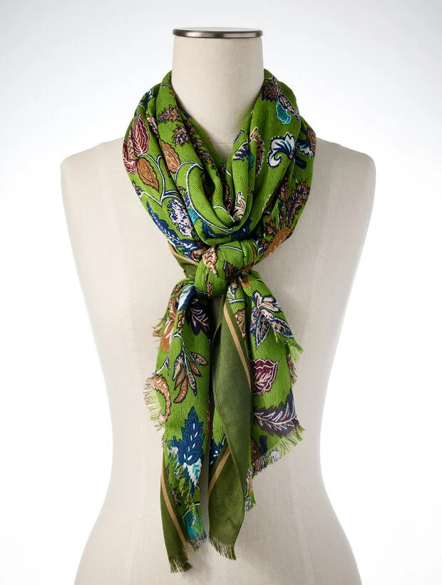 Western Poppy Oblong Scarf | Talbots