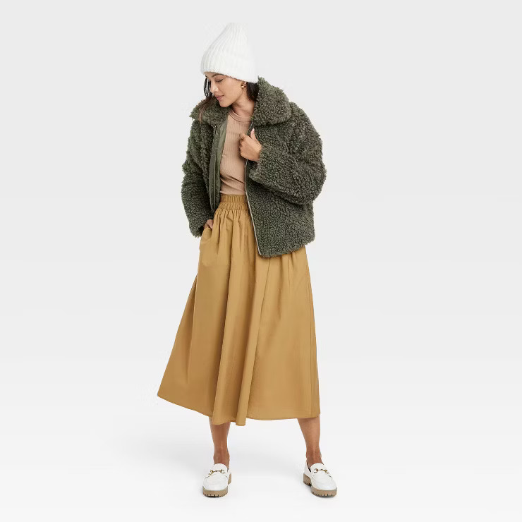 Women's Faux Fur Bomber Jacket - A New Day™ | Target