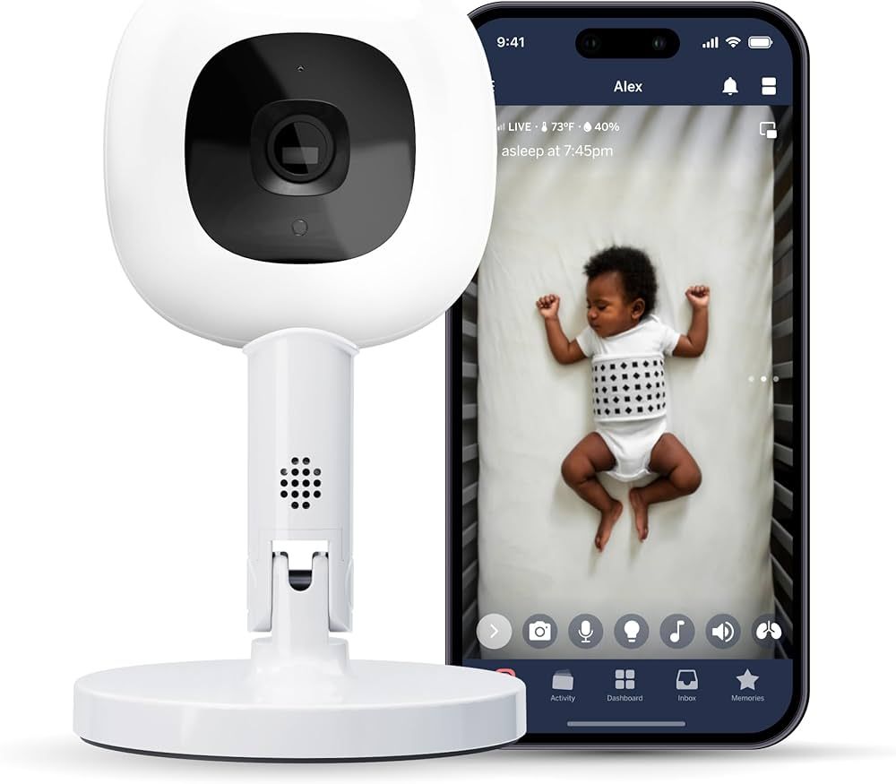 Nanit Pro Smart Baby Monitor & Flex Stand - 1080p Secure Wi-Fi Video Camera, Sensor-Free Sleep Br... | Amazon (US)