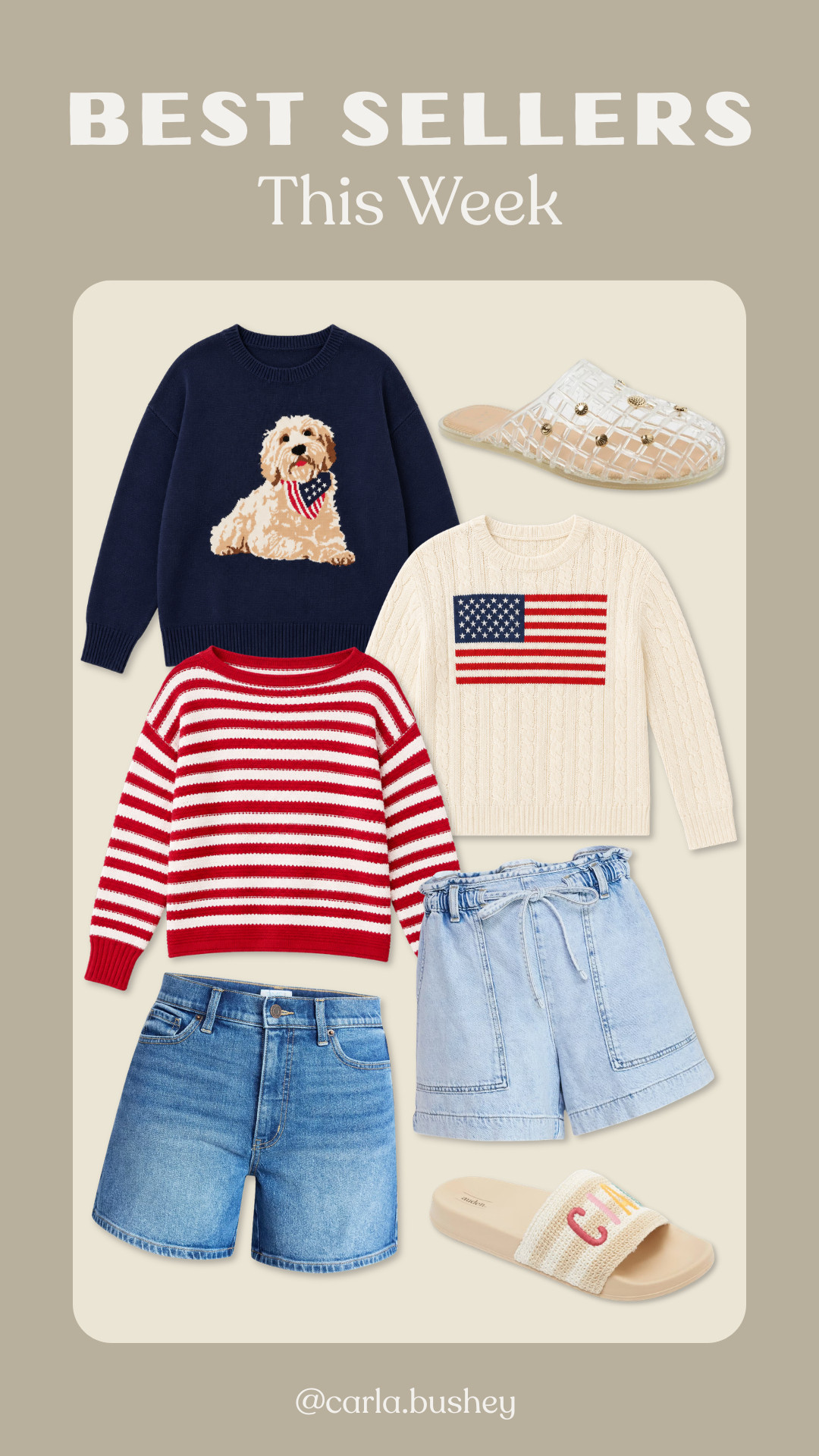 Roundup of your favorites this week!! Obsessed with all of these🤍



Summer outfits, sweater, seasonal, coastal, knit, slides, vacation outfits beach, jean shorts, denim, carla.bushey 

 #LTKootd #LTKSeasonal