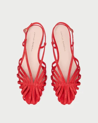 Devon Red Moiré Slingback Sandal | Loeffler Randall
