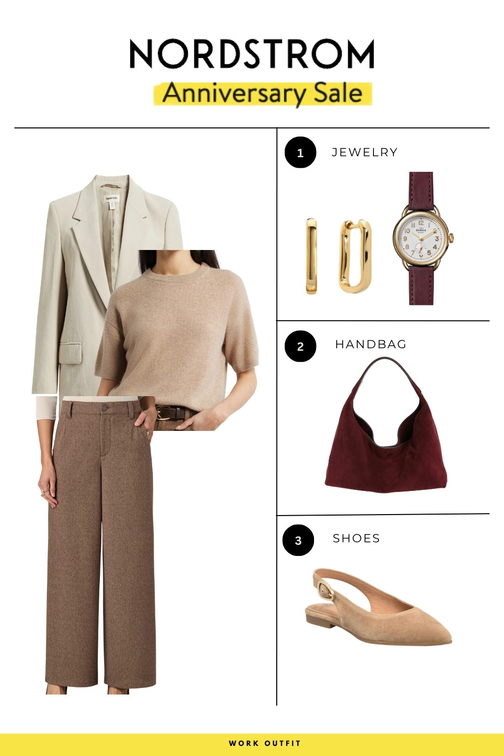 An easy work outfit with the prettiest neutral pieces! Everything is included in the Nordstrom Anniversary Sale 🤎✨ 

 #LTKootd #LTKSeasonal #LTKSaleAlert