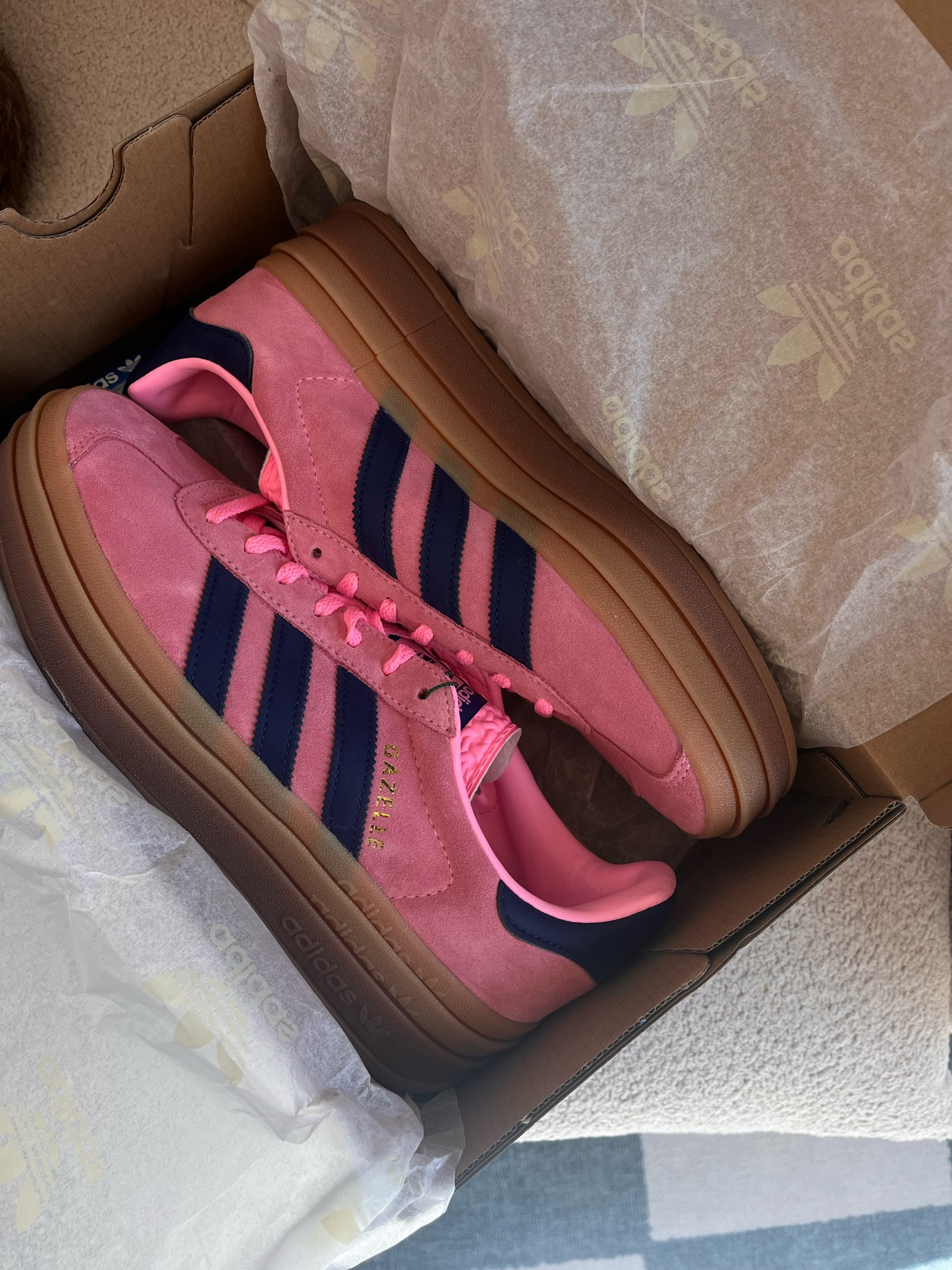 Pink adidas gazelle bold 🩰

#LTKshoecrush #LTKSeasonal #LTKstyletip