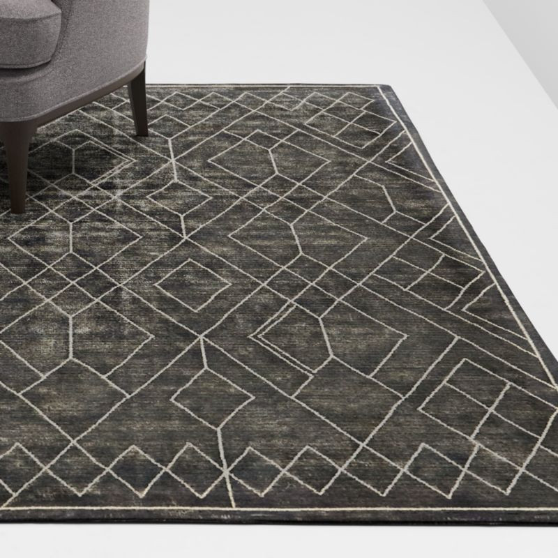 Ruell Black Rug | Crate and Barrel | Crate & Barrel