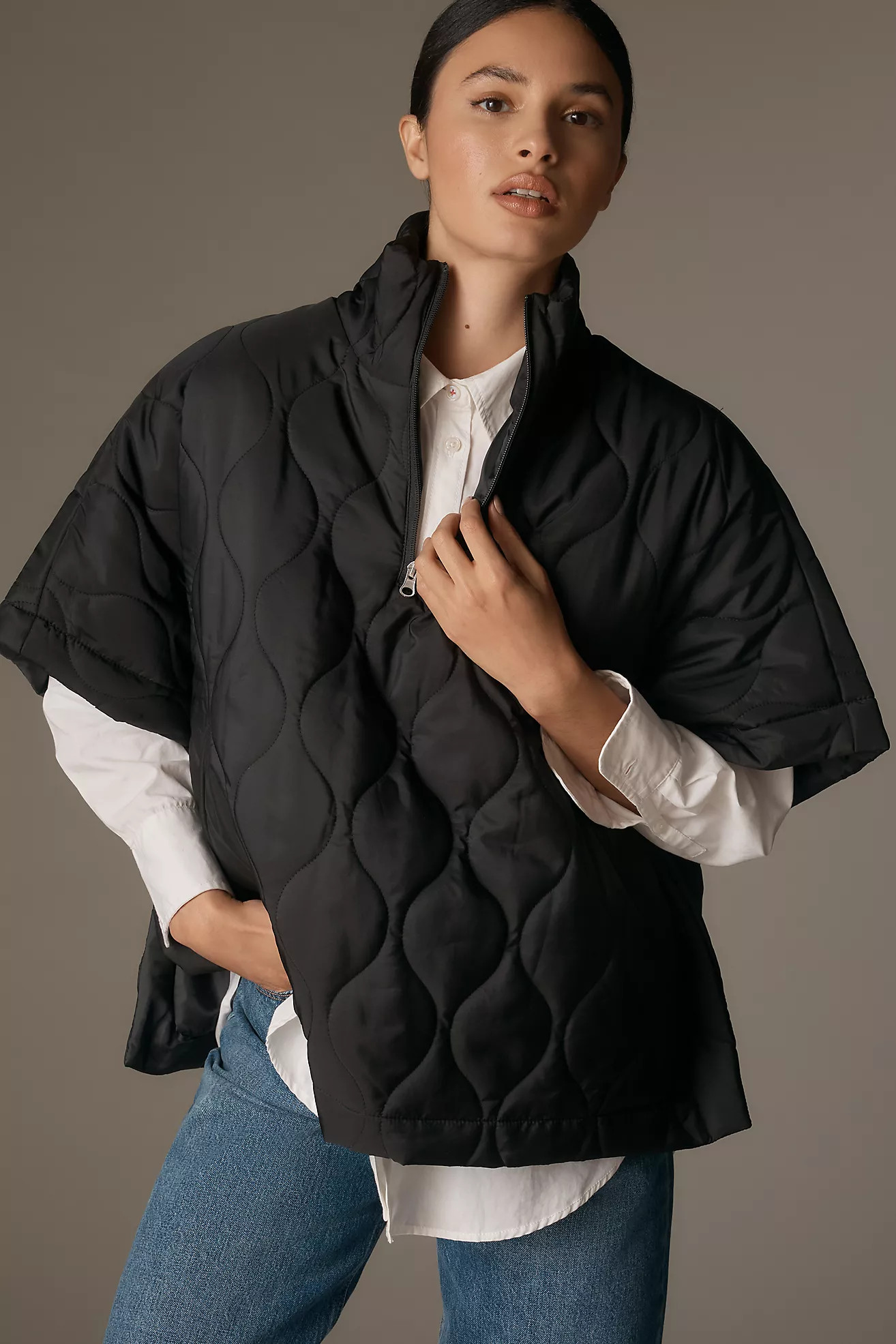 Do Everything in Love Quilted Puffer Poncho | Anthropologie (US)