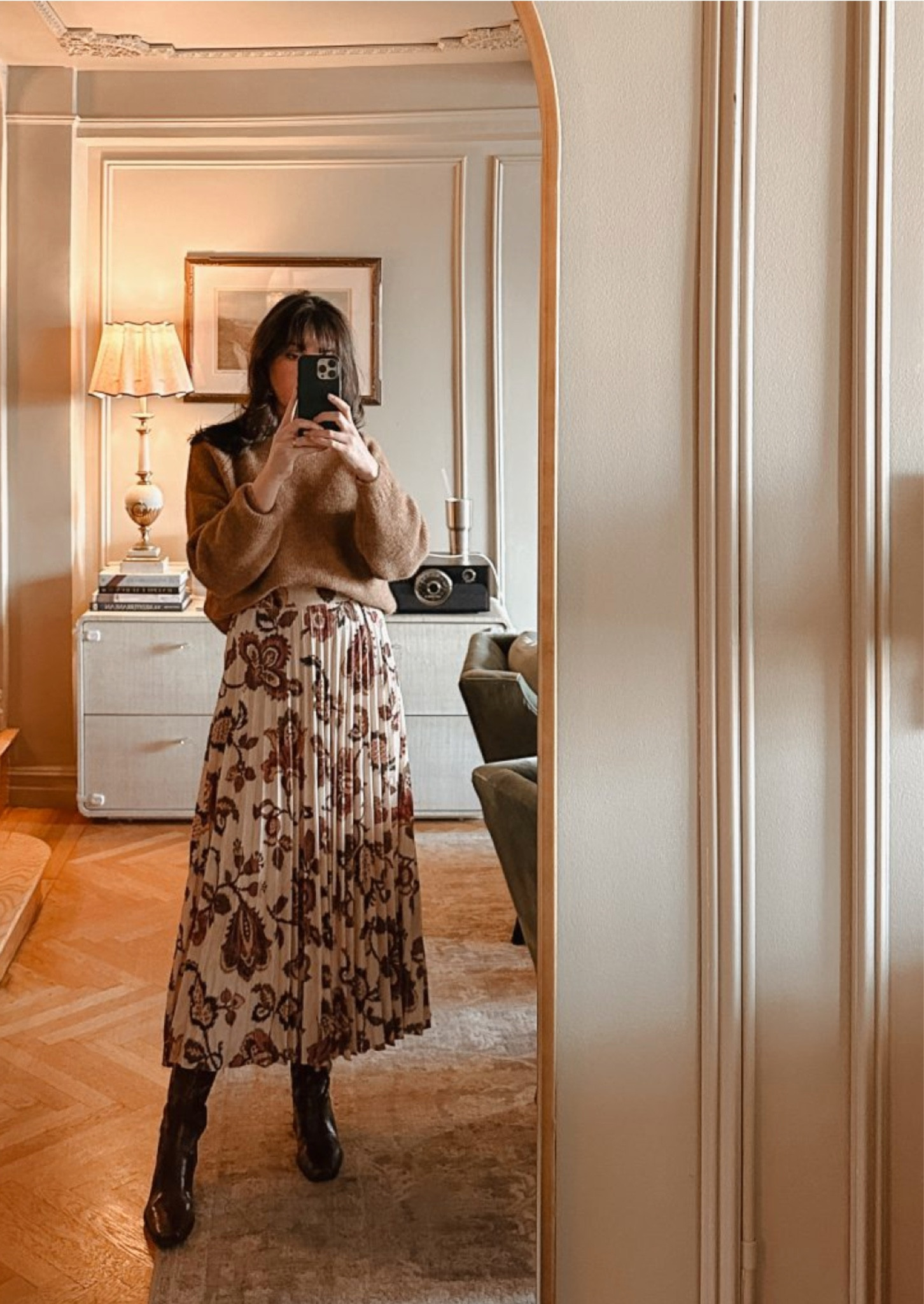 Wearing lately 🤍 fall floral skirt and mock neck sweater with fall boots

#LTKSeasonal #LTKshoecrush #LTKstyletip