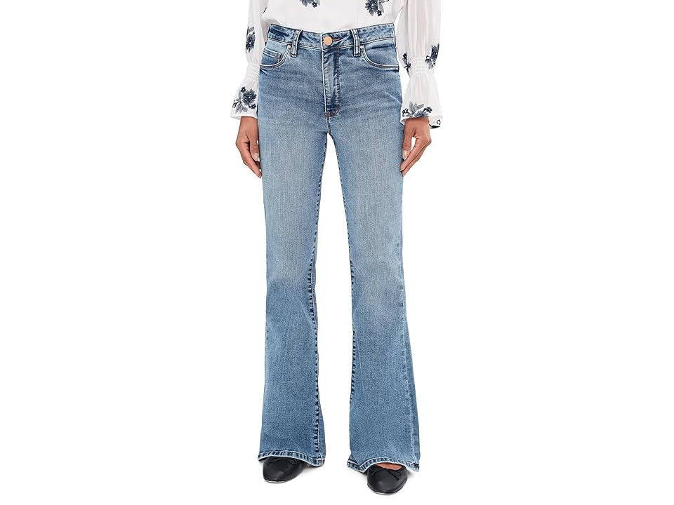 KUT from the Kloth Ana High-Rise Fab Ab Flare-Baby Dn All Over Women's Jeans Obtain : 2 33, Denim | Zappos