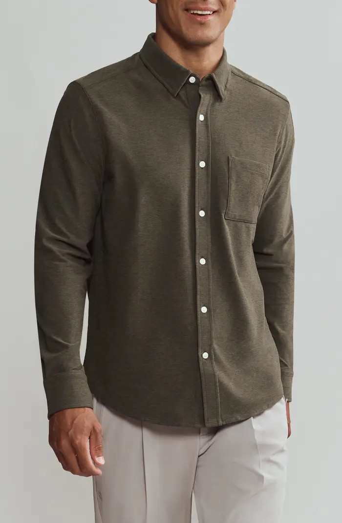 WFH Knit Button-Up Shirt | Nordstrom