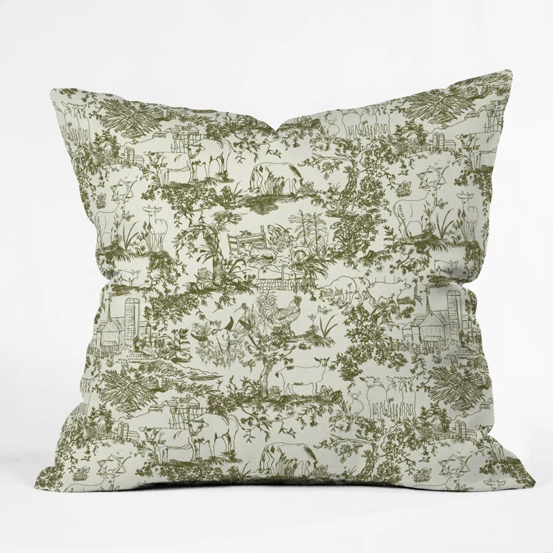 Toile Reversible Throw Pillow | Wayfair North America
