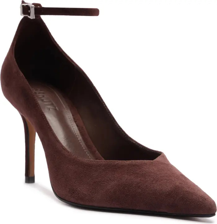 Schutz Mia Ankle Strap Pointed Toe Pump (Women) | Nordstrom | Nordstrom