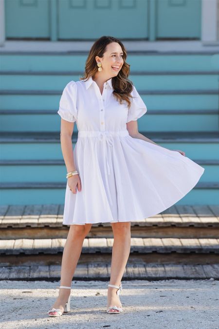 The perfect crisp little white dress, everyone needs it in their closet 