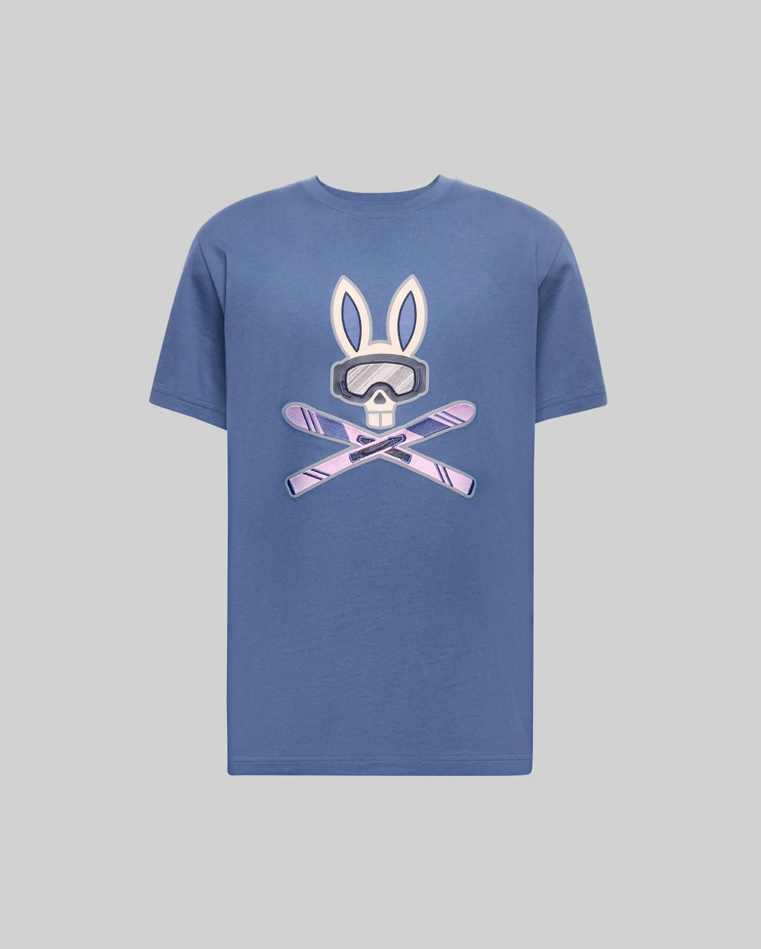 Men's Big And Tall Indigo Bunny Graphic Tee 404 GRAY BLUE / 3XL | Psycho Bunny (US)