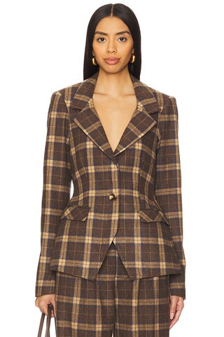 GUIZIO Cooper Tartan Blazer in Multi from Revolve.com | Revolve Clothing (Global)