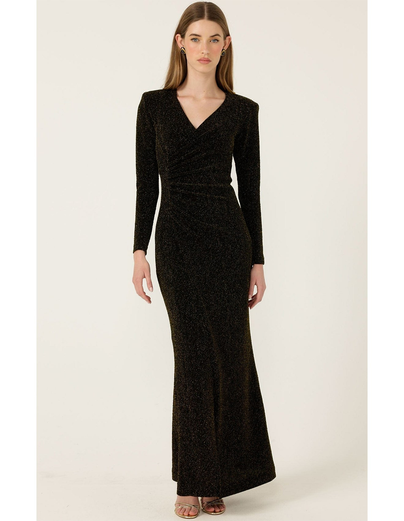 LENORA MAXI DRESS IN BLACK GOLD | David Jones (Australia & New Zealand)
