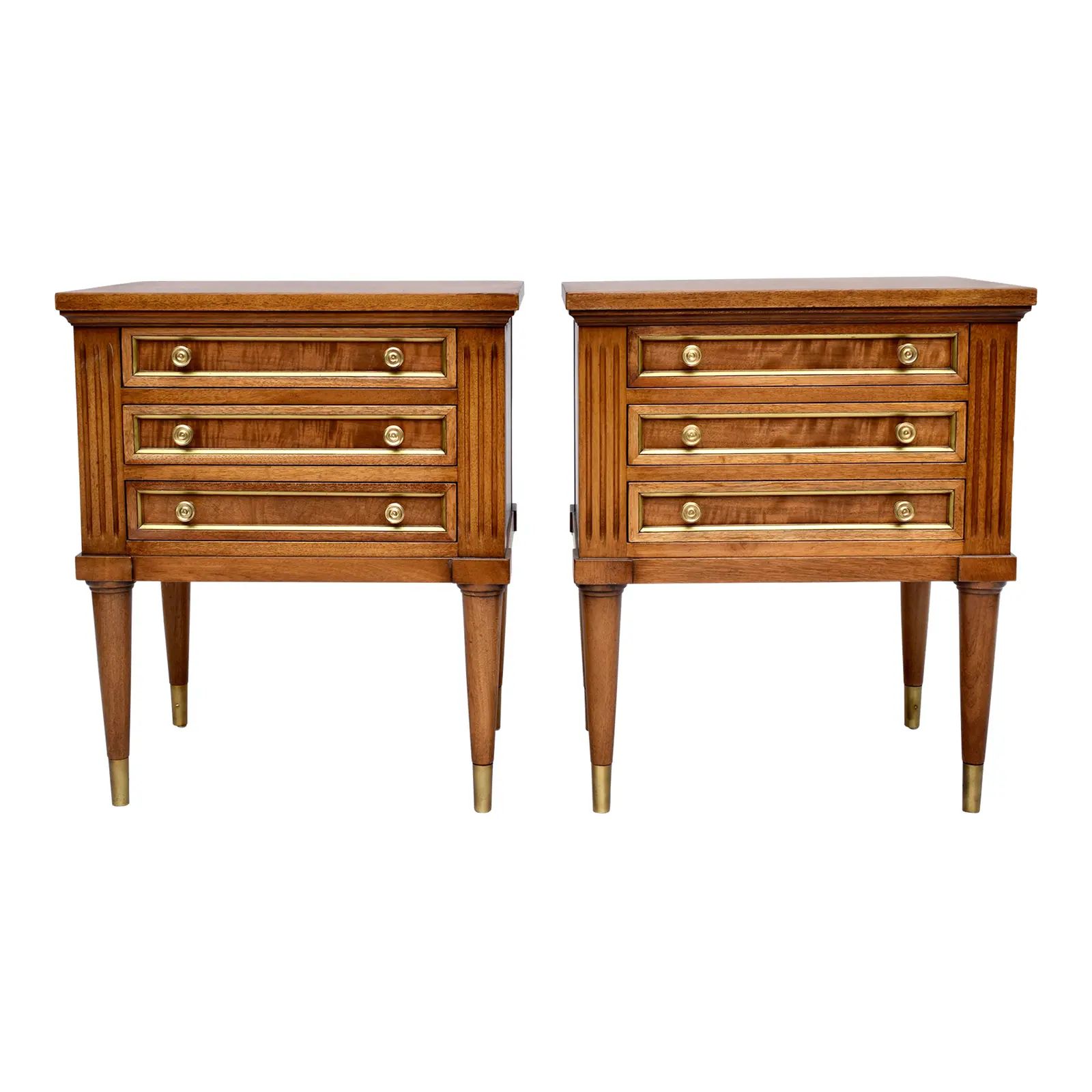 Pair of Petite French Directoire Style Commodes or Nightstands | Chairish
